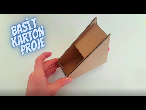 BASİT KARTON PROJE - TEKNOLOJİ TASARIM - CARTON PROJECT - GERİ DÖNÜŞÜM - RECYCLING - KUMBARA - Diy