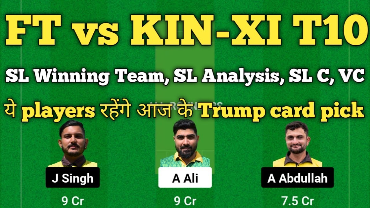 ft vs kin-xi dream11 prediction.ft vs kin-xi player stats.ft vs kin-xi scorecard. fancode ecs t10