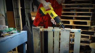 Breaking Down More Wooden Pallets [8/9/2015]