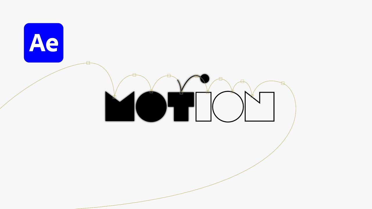 After Effects Logo Animation – Bouncing Ball on Text (Illustrator to AE)