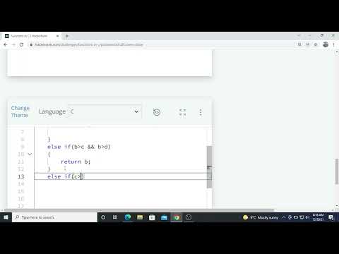 Function in C ||Hackerrank C Solution