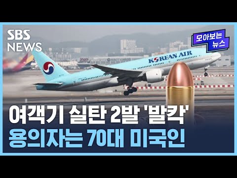 대한항공 여객기 실탄 반입 용의자는 70대 미국인..“경찰 추적 중” / SBS / 모아보는 뉴스