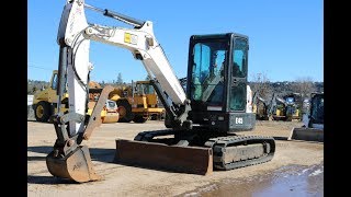 USED MINI EXCAVATOR FOR SALE 2013 BOBCAT E45 MINI EXCAVATOR 1800HRS THUMB CAB HEAT/AC