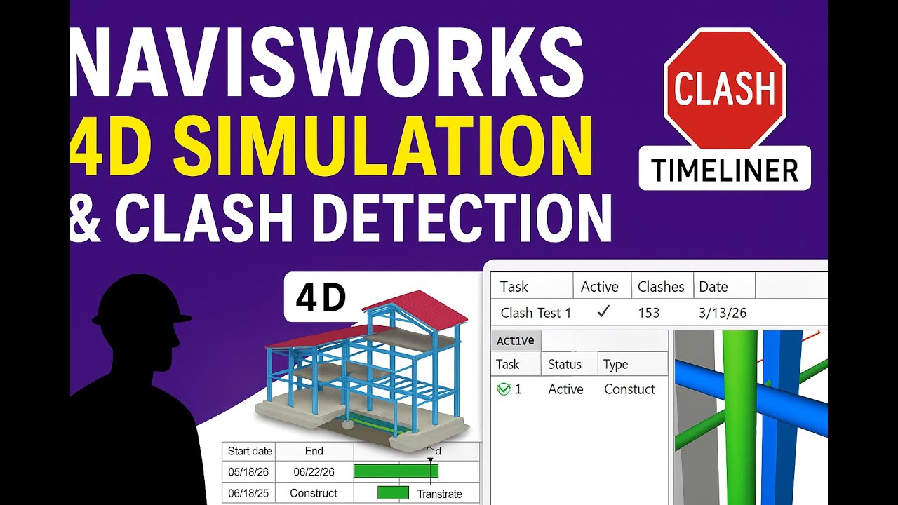Navisworks 4D Simulation & Clash Detection: Timeliner + Clash Report ...
