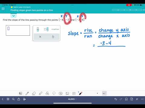 ALEKS: Finding slope