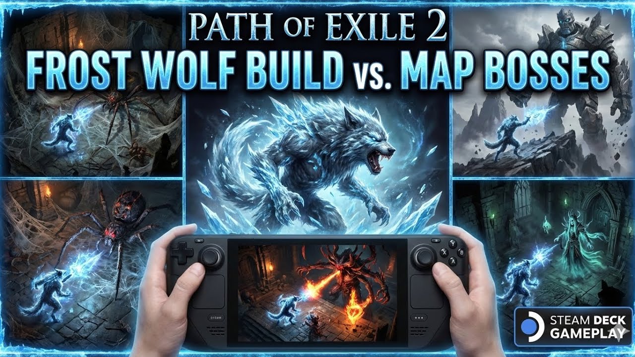 Frost Wolf Druid Build | Different Boss Fights Gameplay | Path of Exile 2 Patch 0.4 on Steam Deck