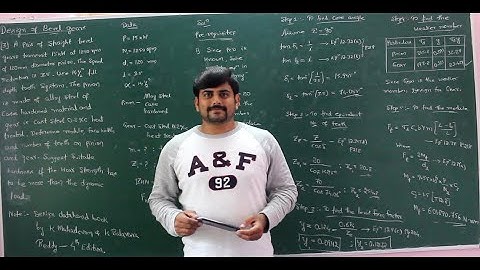 Lecture 4 - Design of bevel gear when PCD is known/given - Module 4 - DME_2 by GURUDATT.H.M.