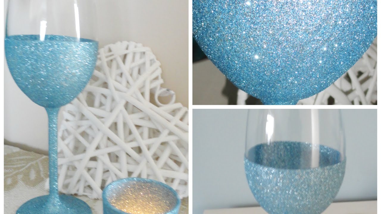 How To Make your own Sparkling Wine Glasses - DIY Crafts 