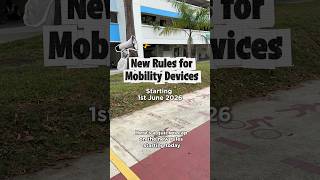 🚨🛴Take note of these new rules for mobility devices starting today!