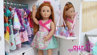 OUR GENERATION DOLL CLOSET TOUR AND ROOM DECORATION