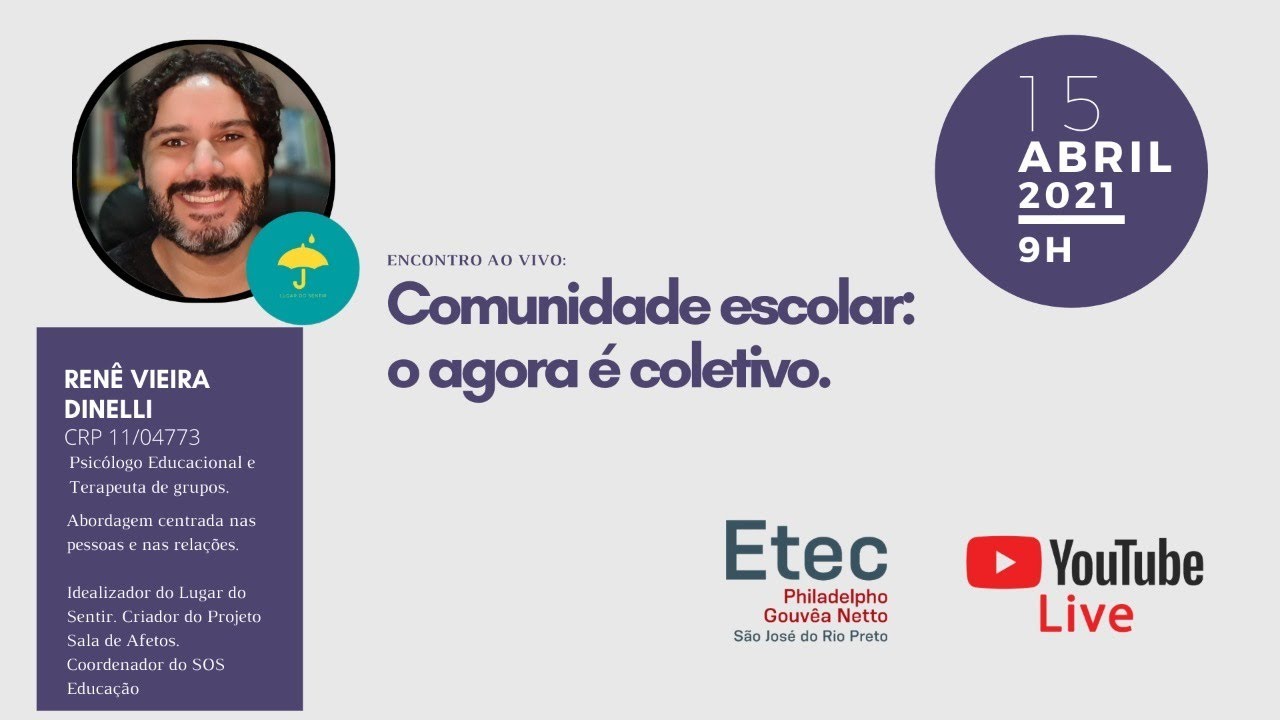 LIVE #1 COMUNIDADE ESCOLAR: O AGORA É COLETIVO 