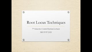 Refining the Sketch II: Root Locus Technique IV