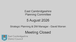 Planning Committee - 2:00pm Wednesday 5 August 2026