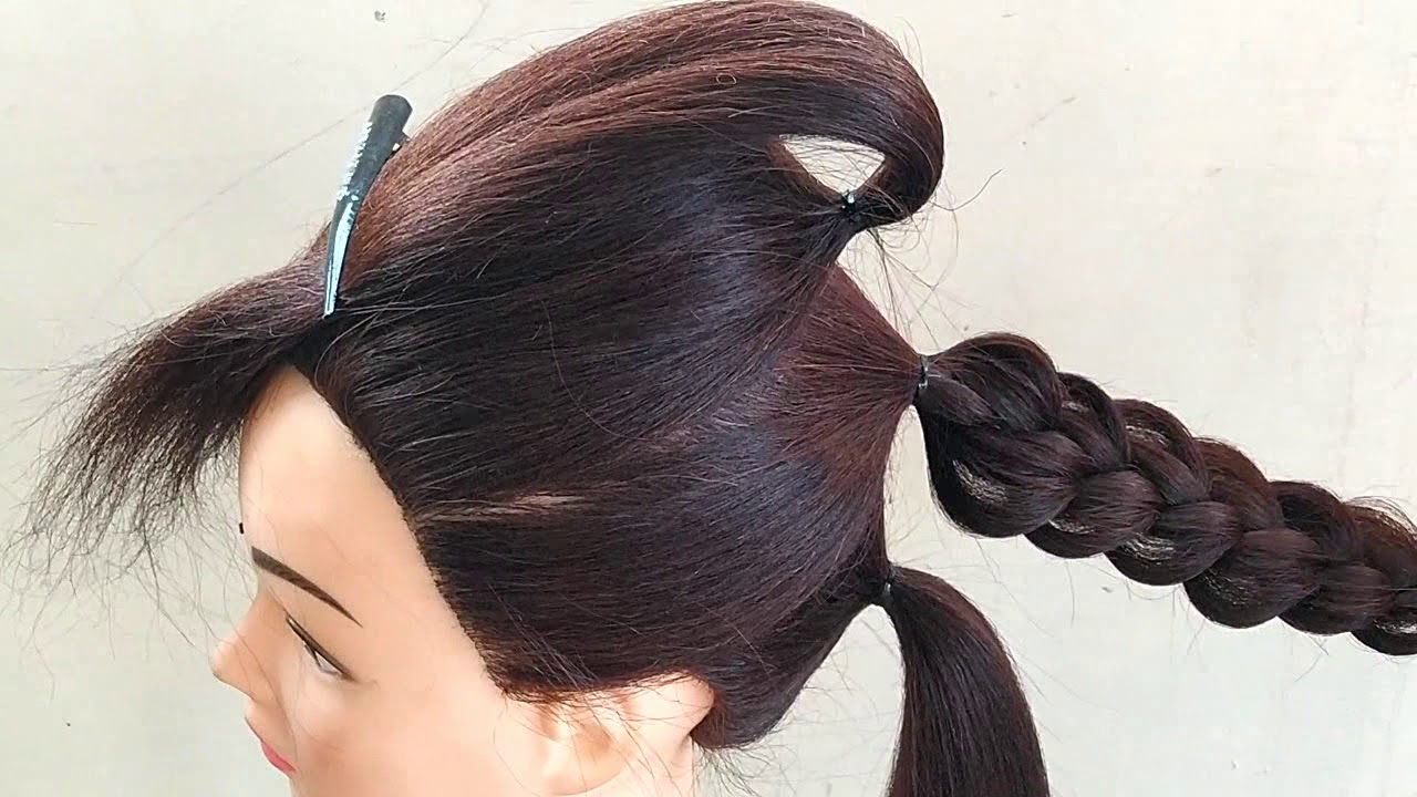Easy Effortless Braided Ponytail Hairstyle For Medium Hair For College,  Party/ Kriti Sanon Inspired - YouTube