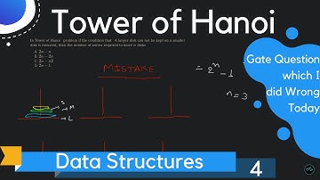 Tower of Hanoi - Data Structure | Gate Question Which I did wrong Today