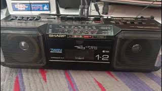 SHARP WQ-T281Z(BK) STEREO RADIO CASSETTE RECORDEDR BOOMBOX FOR SELL MADE IN JAPAN