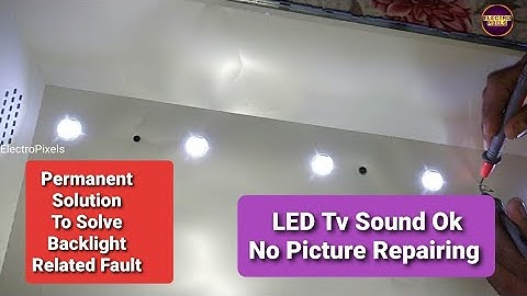 LED TV No display and Backlight Fault Repairing Practical Video|No picture sound ok|TV Reparing|Fix