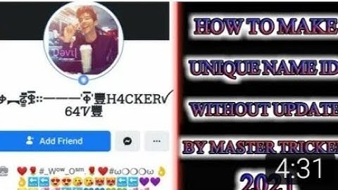 How to make unique name without update name 2021 || How to make unique invalid name Facebook account