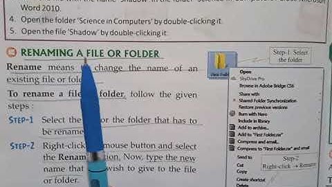 Class -4/ lesson 2/renaming and selecting adjacent file and folder