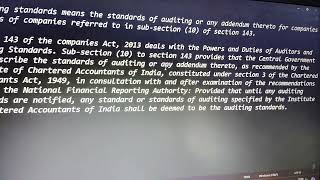 Auditing standards section 143 of the companies act (10)