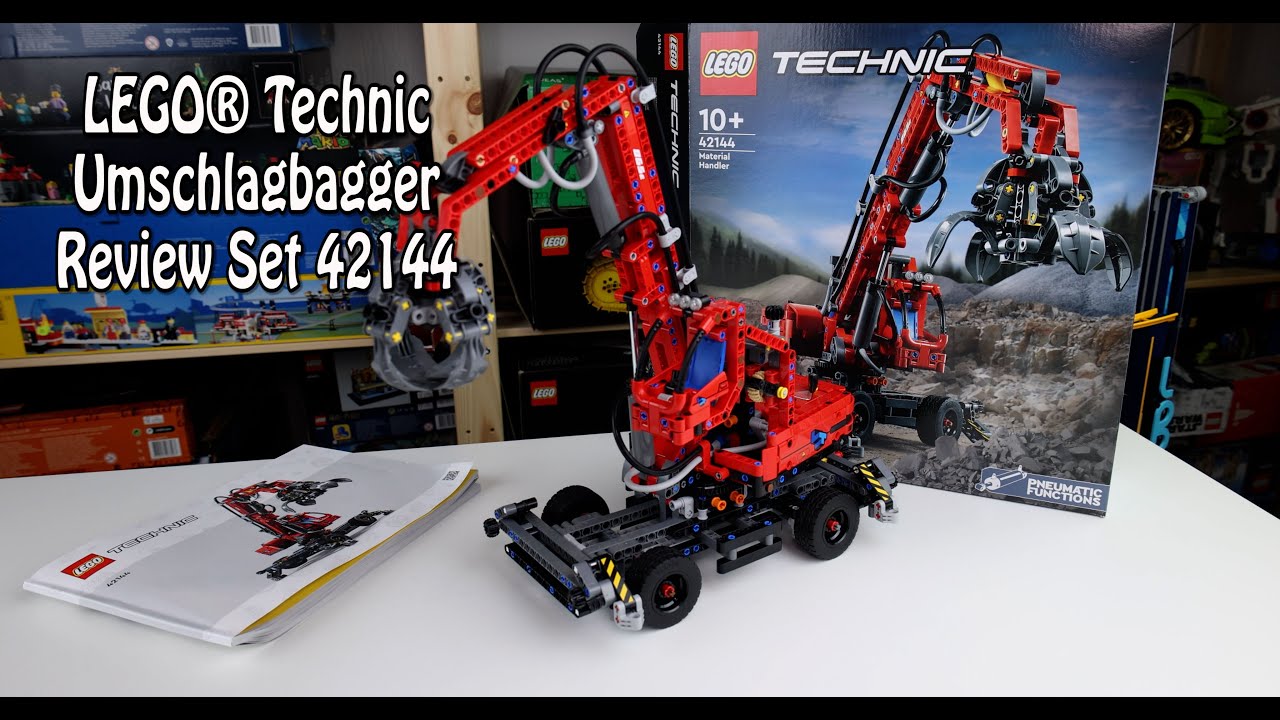 Review LEGO Technic Umschlagbagger (Set 42144 Material Handler) YouTube