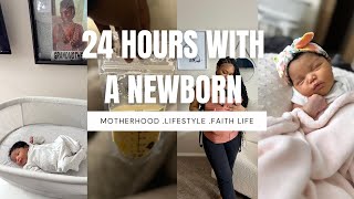 24 HOURS WITH A NEWBORN| REAL &amp; RAW| DAY IN THE LIFE OF A SAHM| POSTPARTUM CHAT + NEWBORN PRODUCTS