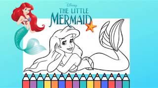 Colouring Ariel The Mermaid | Coloured Creations