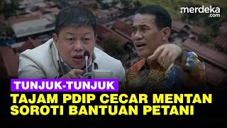 Tajam PDIP DPR Tunjuk-Tunjuk Mentan Amran, Cecar Bantuan Petani di Bencana Sumatera