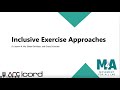 BCRPA Training - Inclusive Exercise Approaches