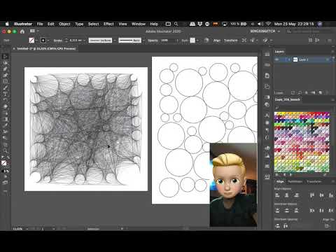 Cómo hago este diseño utilizando solo scripts en Adobe Illustrator - SergioSketch