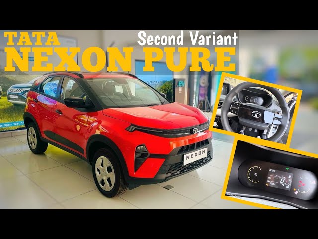 NEW TATA NEXON PURE SECOND VARIANT DETAILED MALAYALAM REVIEW // ONROAD PRICE // FEATURES class=