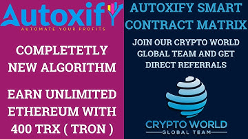 Autoxify Smart Contract Matrix | Auto Referral System | X3 Auto Upgrades | 👇🏻Must Read Description👇🏻