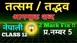 TATSAM TADBHAB & AAGANTUK SHABD CLASS 12 ll  तत्सम तद्भव & आगन्तुक शब्द कक्षा 12 नेपाली screenshot 1