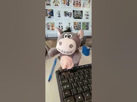 Интерактивна играчка - плюшено магаренце. - YouTube