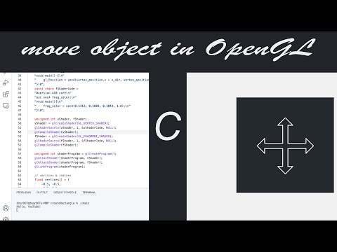 Capa de modern OpenGL - move object - in pure C [speed code]