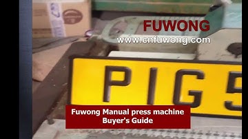 License plate machine, number plate machine, manual press