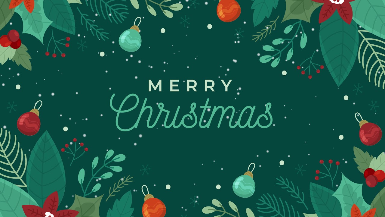 Merry Christmas Snowy Card / GIF like animation - YouTube