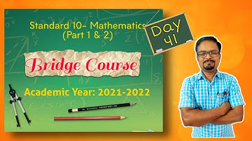 Bridge course Setu Abhyaskram | Std : 10 |  day :41 |Subject: Maths | English -Semi-english