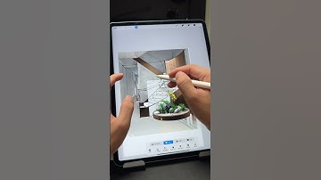 Creating new strair interior design using ipad with procreate.  #digitalcreativity #digitaldrawing