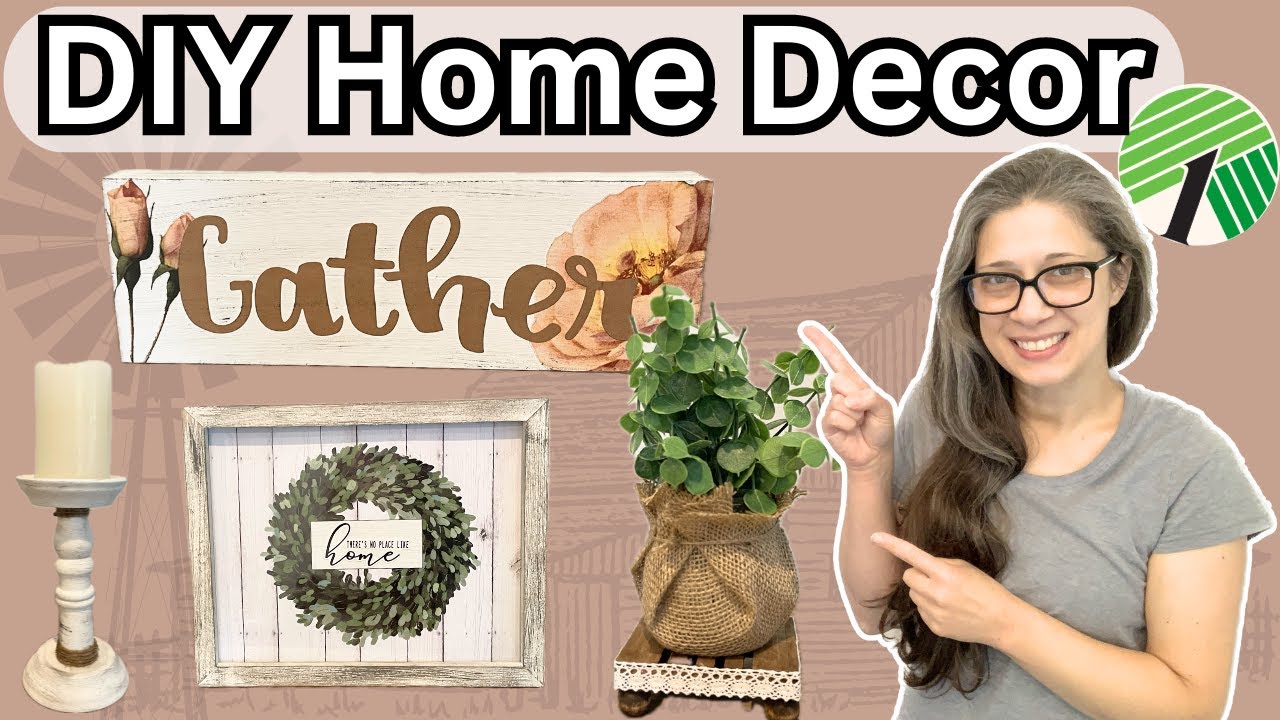 Dollar Tree DIY Farmhouse Decor | DIY Home Decor on a Budget - YouTube