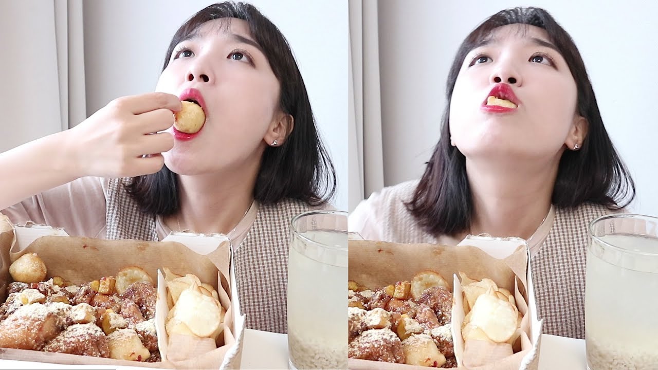 바른치킨 인절미치킨 먹방 _ 인절미 치즈볼이 신의 한 수 👍 :D