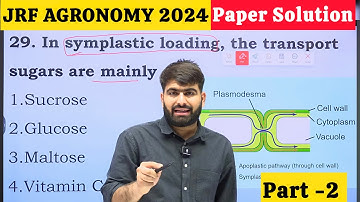 Part -2 | ICAR JRF Agronomy 2024 Paper detailed solutions 🔥