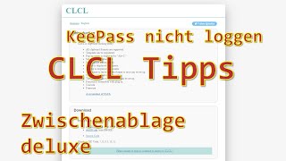 Clcl Zwischenablage. Tipps Und Keepass Ignorieren. Clipboard Caching Utility Zwischenablageverlauf