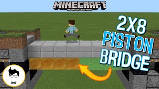 Minecraft BE AWESOME 8x2 PISTON BRIDGE! (PE/Xbox/PS4/Windows10/Switch)