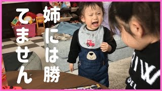 【1才の弟】が【6才の姉】にちょっかいを出して返り討ちにされ、姉の強さを改めて実感した日。