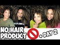 NO PRODUCT CURLY HAIR ROUTINE + DAY 2 UPDATE | OH EM GEEE