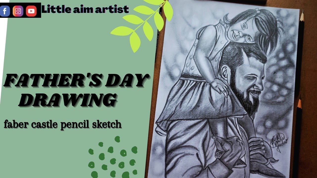 Father's day drawing || father's day pencil sketch - YouTube