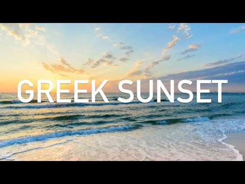 Relaxing sunset in greece 2023