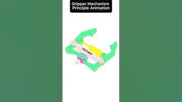 Gripper Mechanism Principle Animation #machine #mechanism  #robotics  #mechanical #engineering
