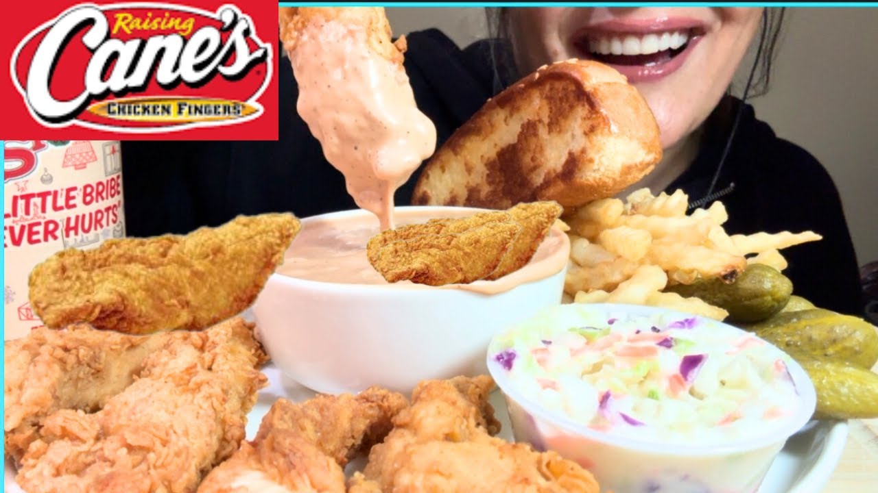 RAISING CANES *CHCIKEN TENDERS  l  CRINKLE FRIES  l  MUKBANG l  ASMR EATING SOUNDS  l  DE Lets Eat